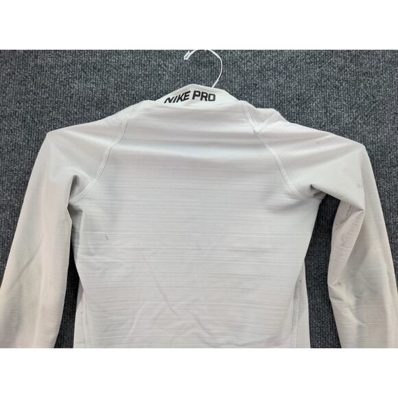 Boys Nike Pro Dri-Fit Fitted Shirt Size M White Athletic Swoosh Logo - Picture 7 of 13